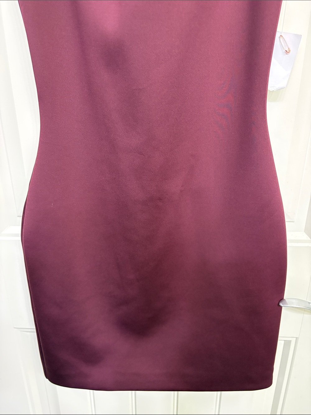 NWT Good American Slim Mini Dress in Burgundy - Picture 3 of 11
